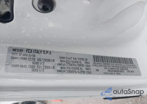 2017 Ram Promaster City Tradesman from USA, damaged, VIN ZFBERFAB6H6E58557